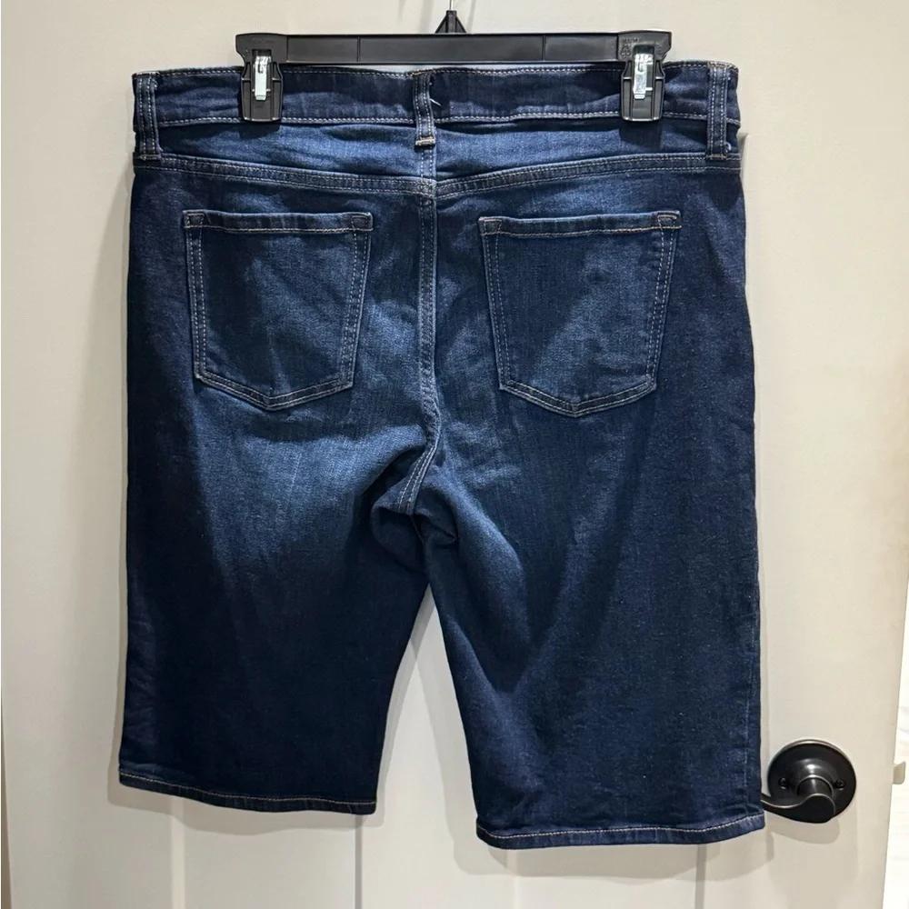 GAP Women's Dark Blue Denim Bermuda Shorts - Picture 2 of 4
